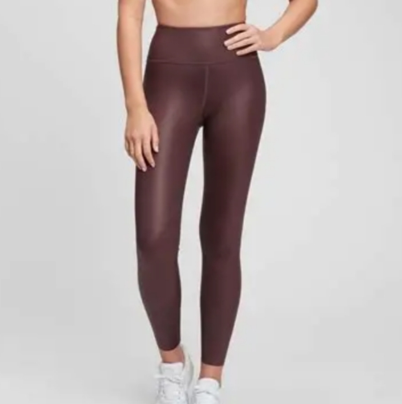 Women's High-Waisted Brown Leggings - Picture 1 of 3